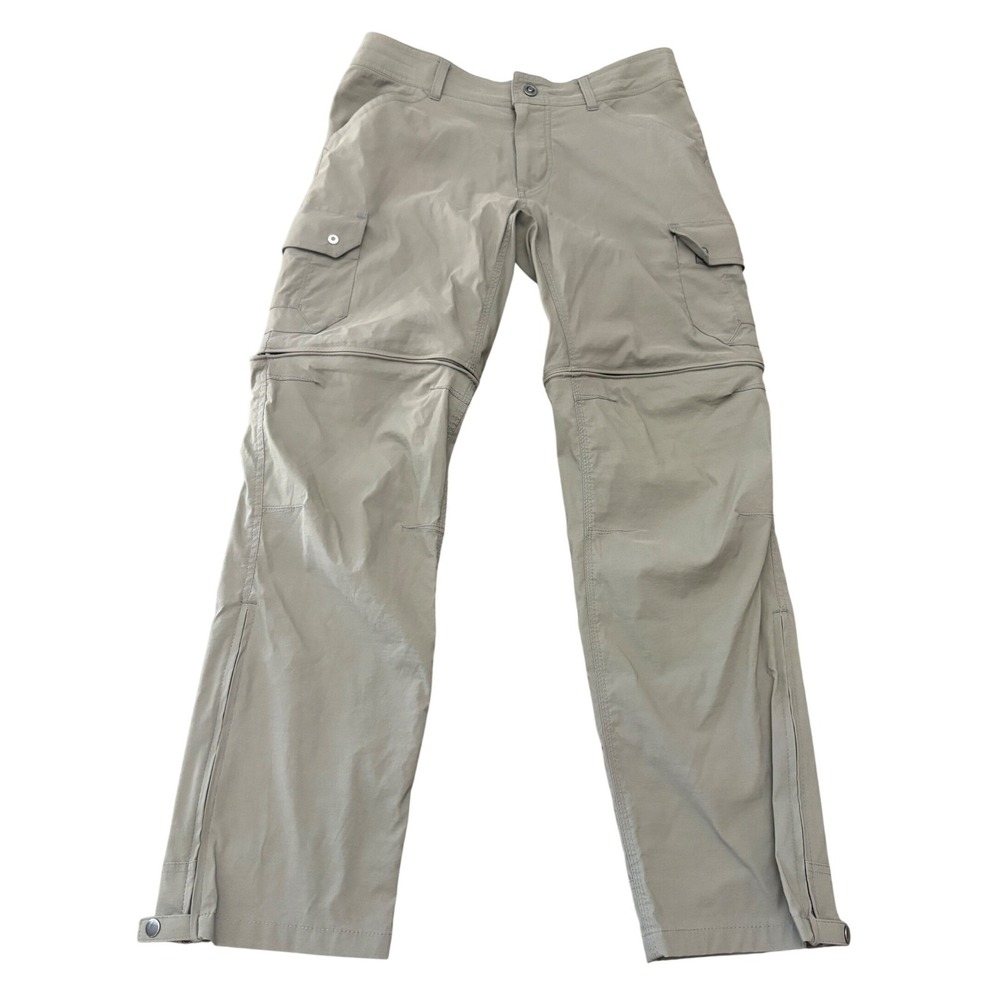 KUHL Renegade Convertible Stealth Hiking Pants Mens 32x30 Khaki Zip Off